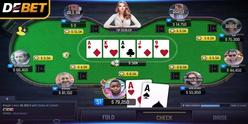 Poker tại nhà cái với nhiều bàn chơi cho thành viên lựa chọn